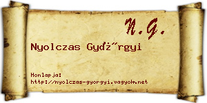 Nyolczas Györgyi névjegykártya