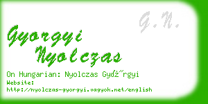 gyorgyi nyolczas business card